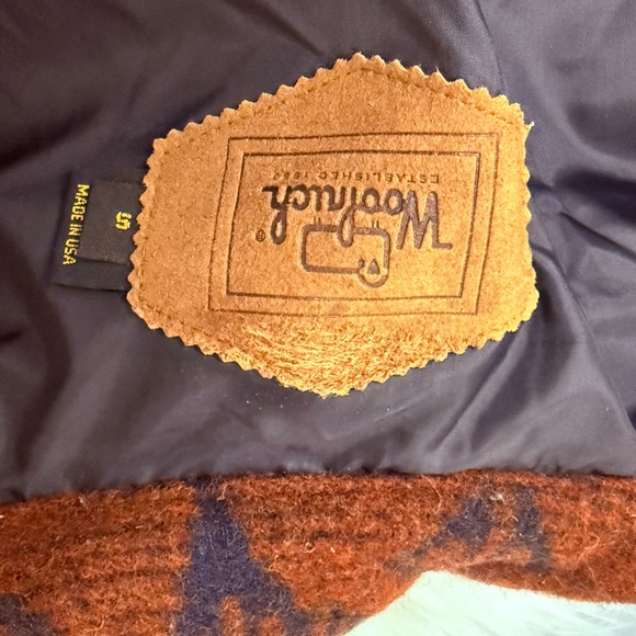 Woolrich Red and Brown Patterned Trench Coat - Picture 7 of 7